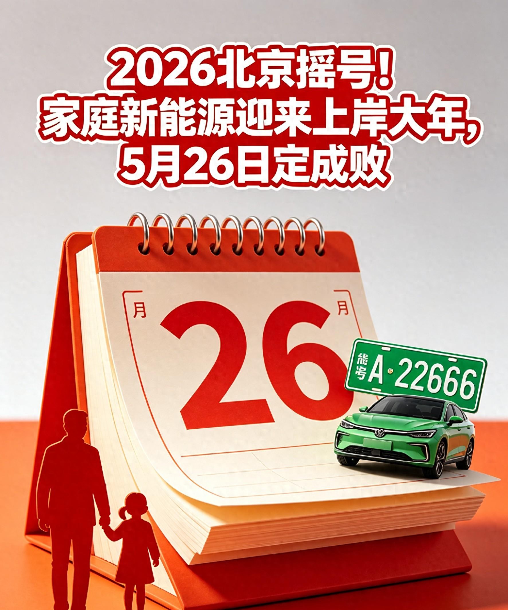 北京新能源指标5月26日配置，无车家庭出租指标